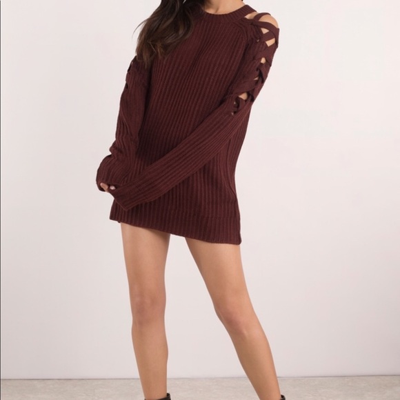 Tobi Dresses & Skirts - Tobi Lace Up Sweater Dress - NWT